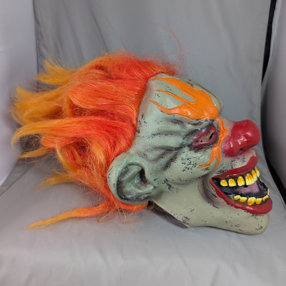 Creepy Clown Mask with Orange Hair With Toile Skirt - Picture 7 of 15